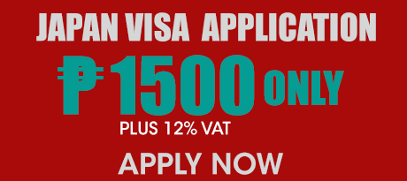 Japan Visa Application Php 1,500 +12% VAT Only